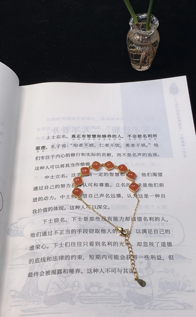 「惠雅珠宝」天然南红保山料手链s925银