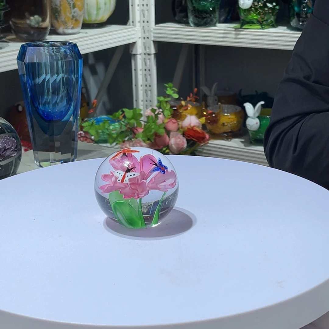 琉璃淄博琉璃，老花球，微瑕