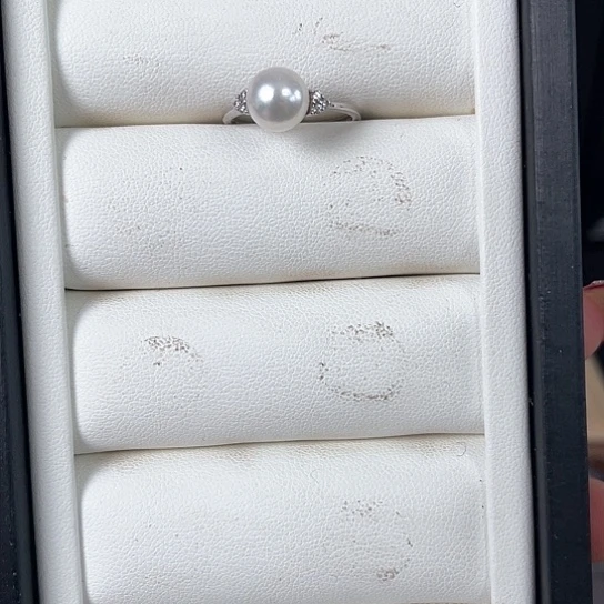 海水珍珠戒指银S925镶嵌