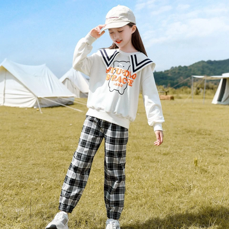女童春秋洋气时髦运动休闲套装 儿童网红秋季两件套