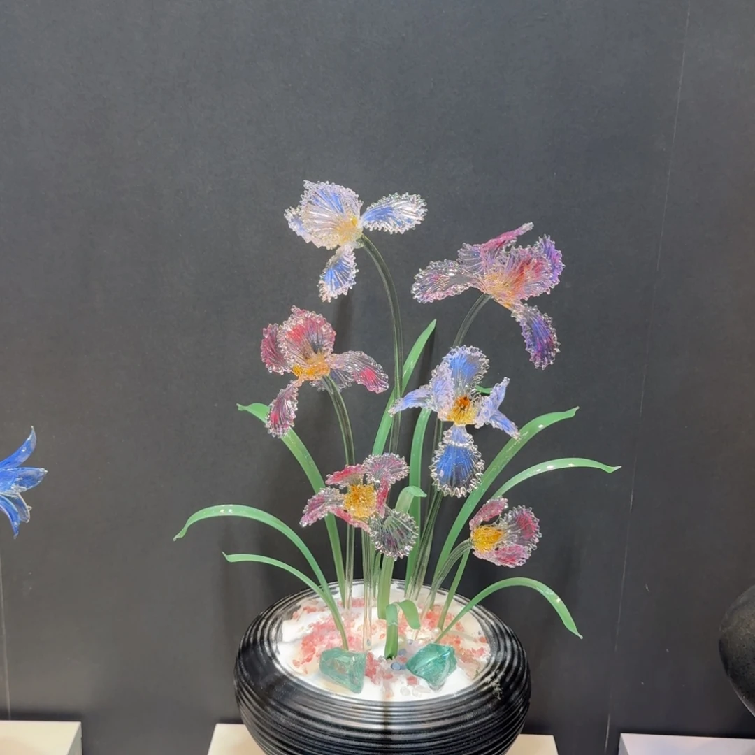 茜***文琉璃手工艺品炫彩鸢尾