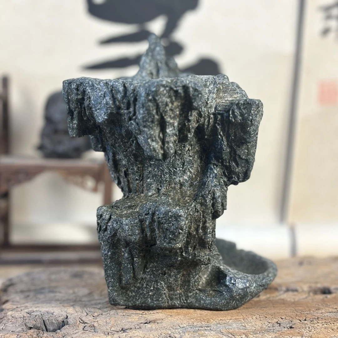 天空之城系列青龙石色上水石花器复古风工艺花盆
