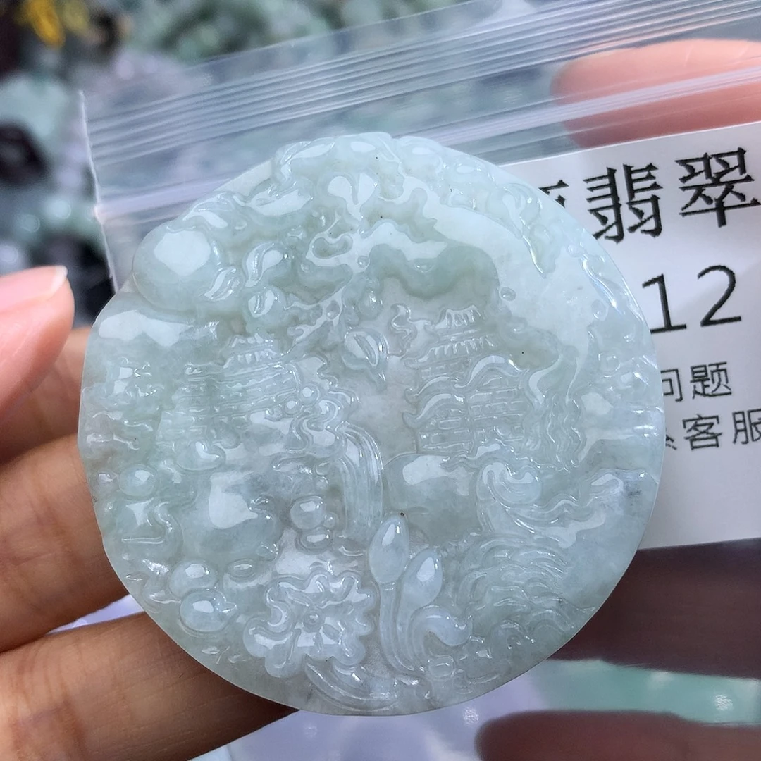 翡翠未镶嵌颈饰612