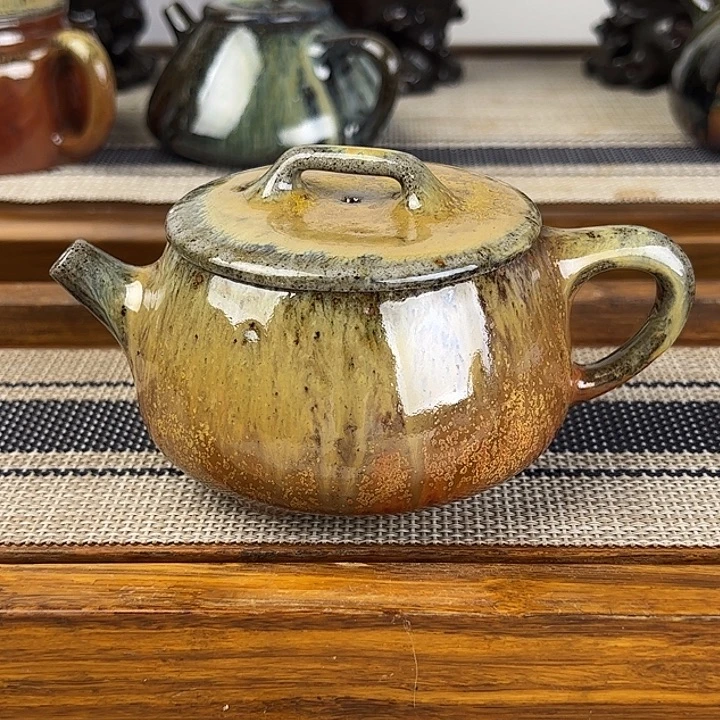 茶壶紫砂柴烧自然釉天花板