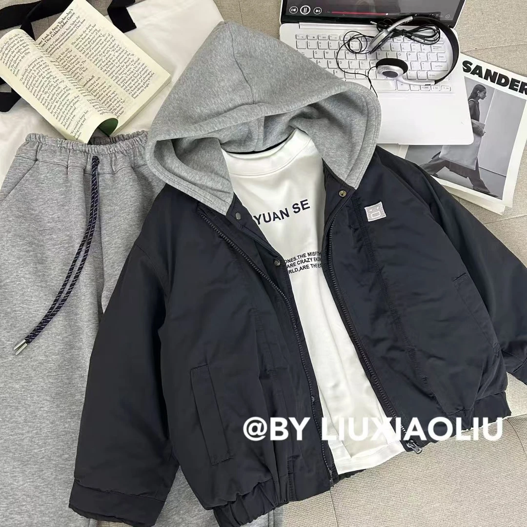 【现货】杭州六小六正版BYLIUXIAOLIU秋冬季儿童假两件棉服17609
