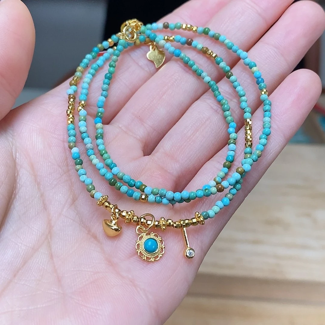 绿松石珠宝奇石银S925镶嵌