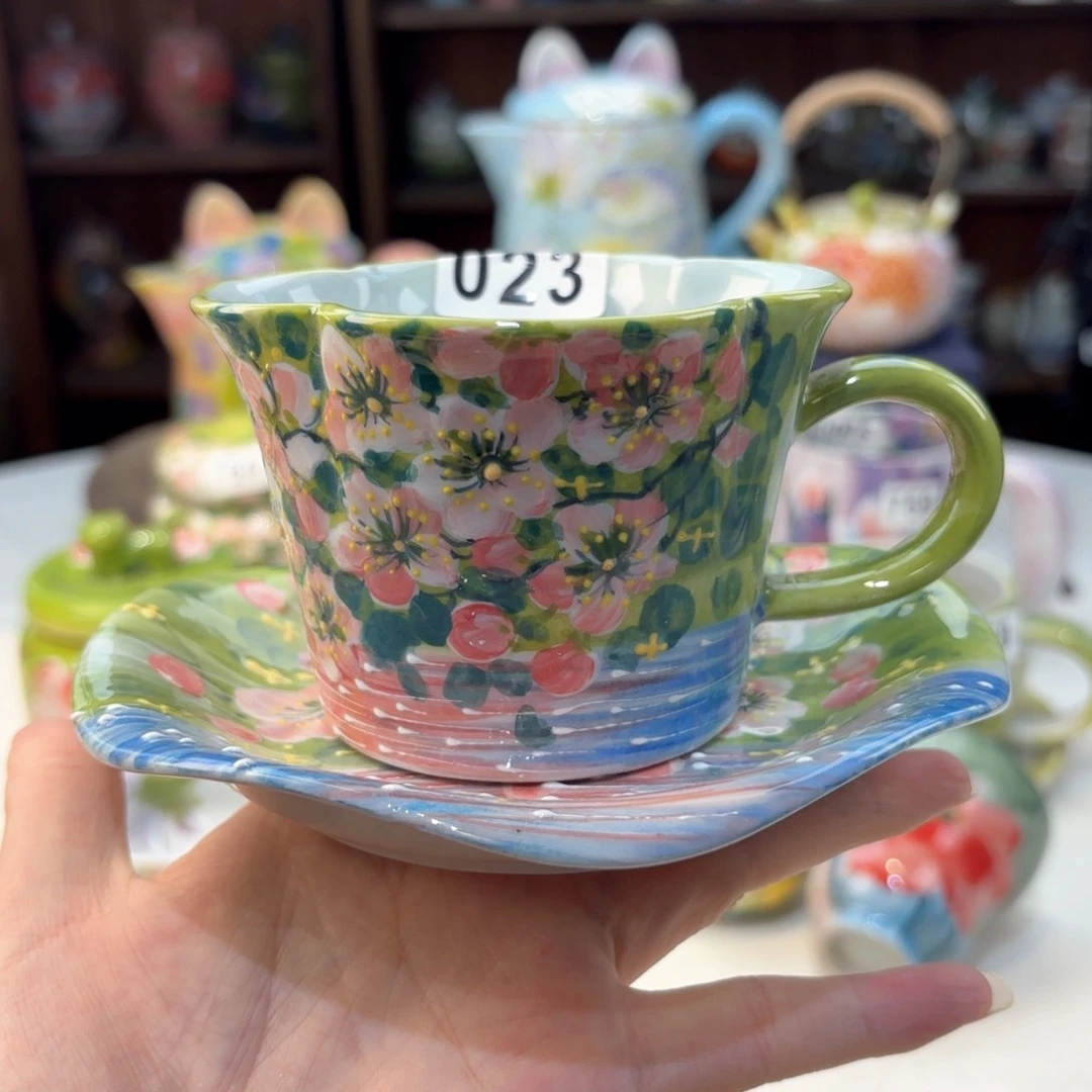 景德镇手绘高温釉下彩陶瓷茶具
