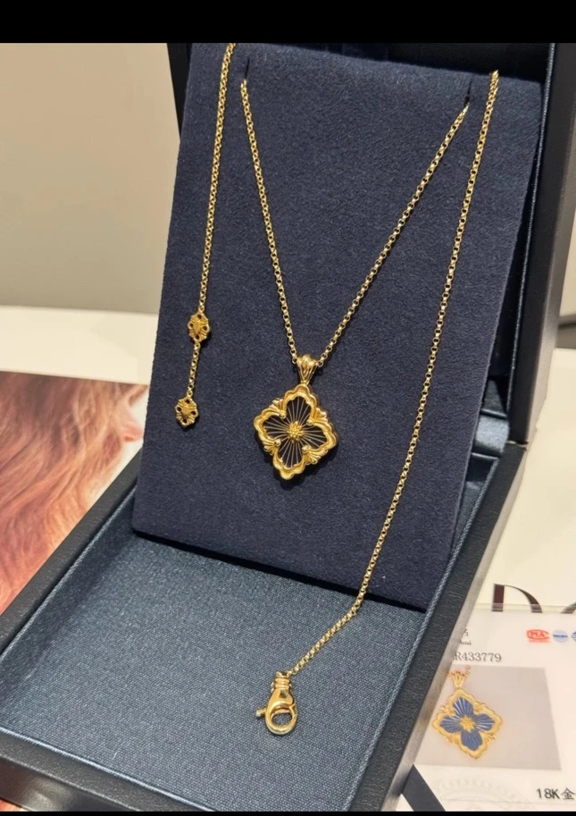 未使用 BUCCELLATI/布契拉提 蓝花大号Opera项链 25年 16982881