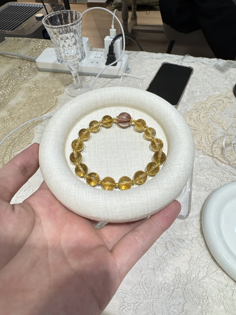 天然黄水晶手串 均微瑕多样性发其一 H23