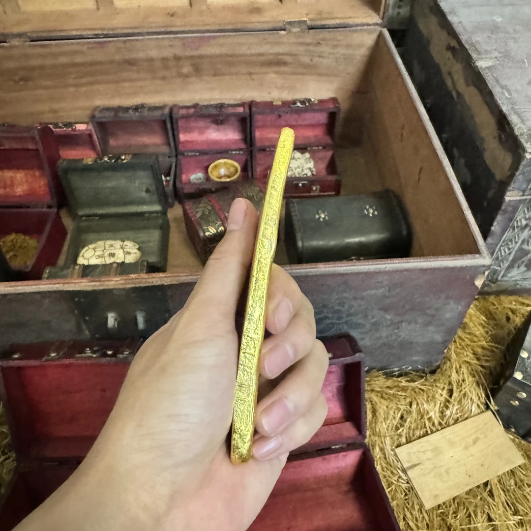 饰品摆件HP090精致摆件当代复古摆件大号黄色刻字长条现代工艺品