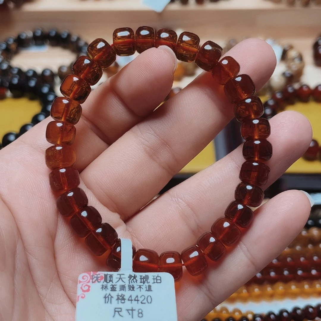 未镶嵌琥珀手链8mm