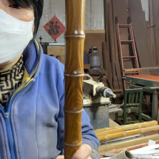 流**园绿檀竹节92x3.4微瑕