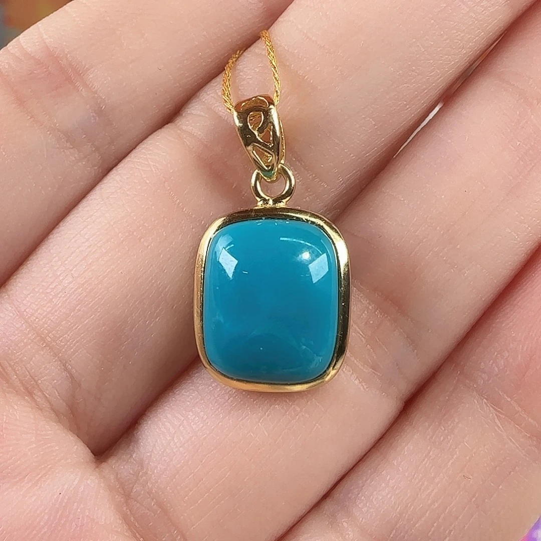 绿松石银S925镀金镶嵌珠宝奇石