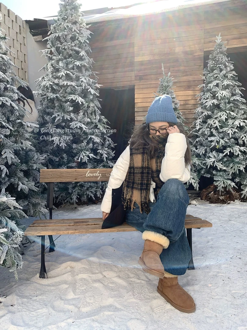 SUSU冬季新款百搭厚底加绒雪地靴 5825 Y65