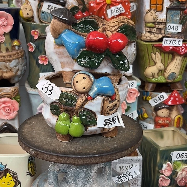 紫砂花盆粗陶材质多肉花盆