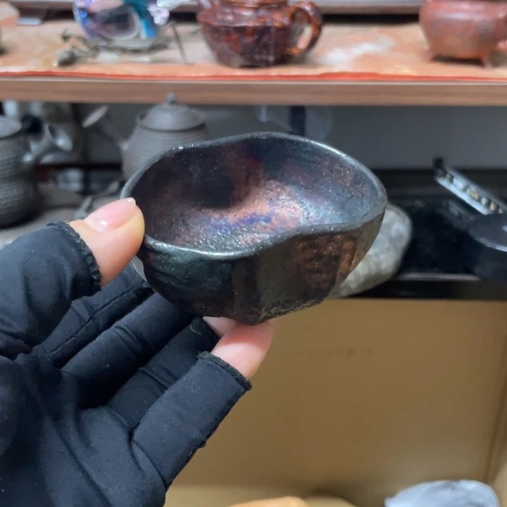 陶中古工艺品摆件