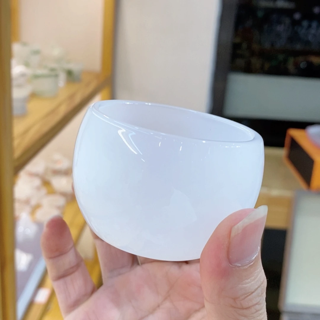 手工艺品琉璃白玉琉璃客杯