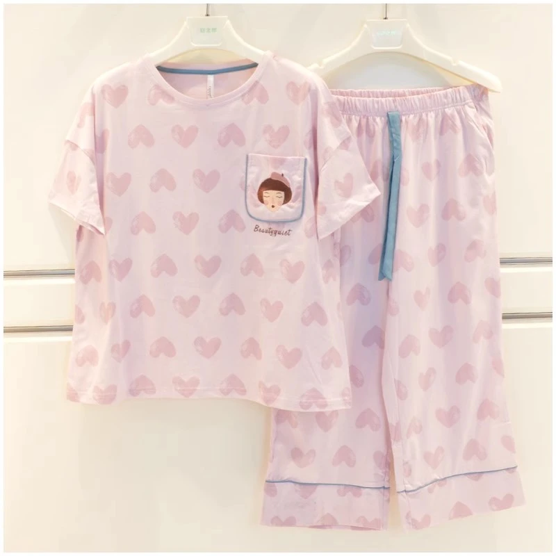 彩色家睡衣夏季女士家居服22244