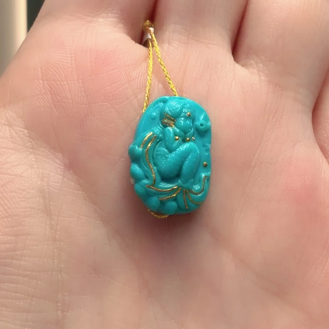 绿松石未镶嵌颈饰