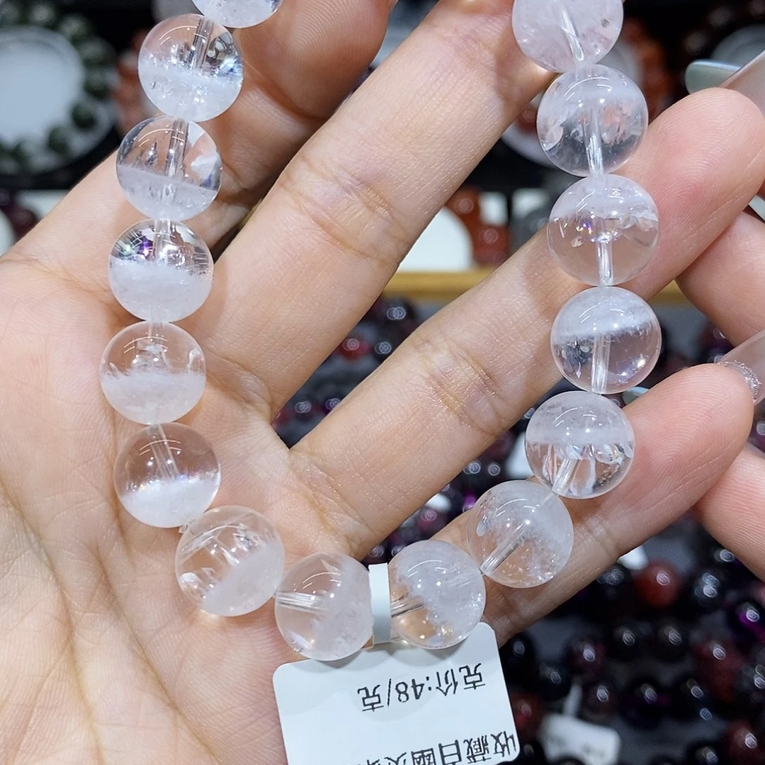 未镶嵌手串水晶白幽灵11