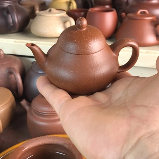 茶壶紫砂将坡泥梨形100豪生左右