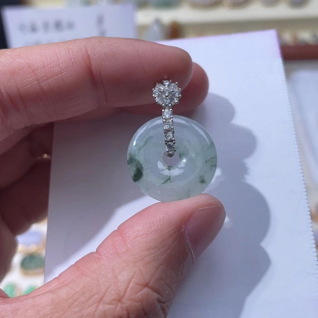 翡翠银S925镶嵌颈饰