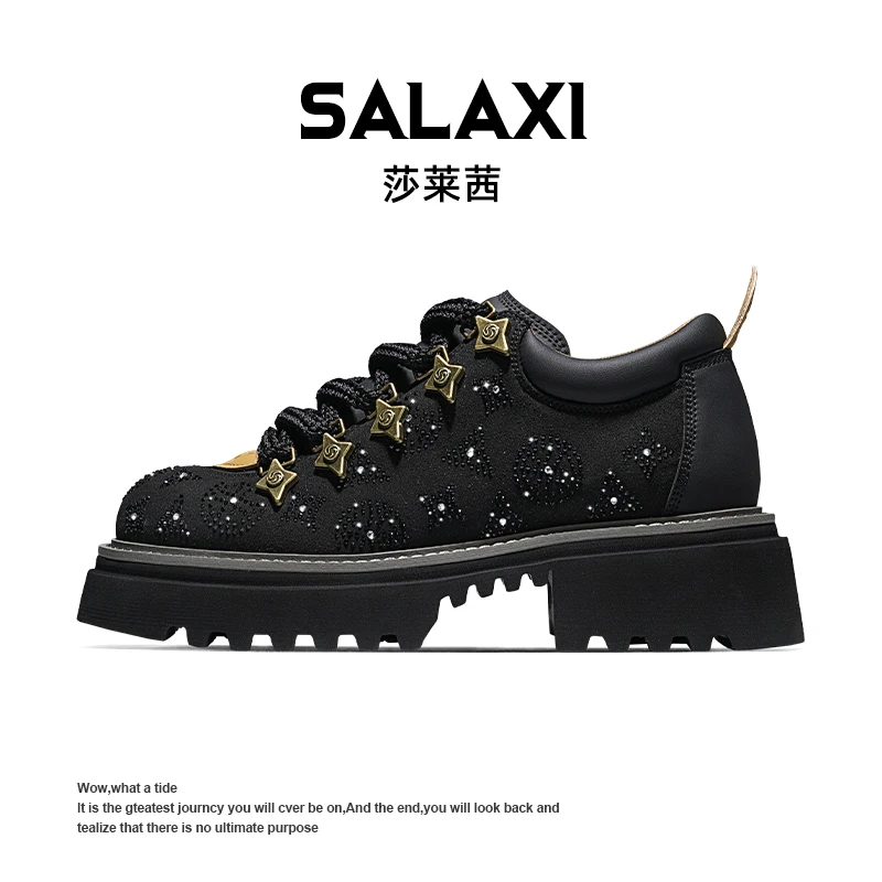 SALAXI/莎莱茜2025冬季新品轻奢风增高潮鞋男女款时尚潮流休闲鞋