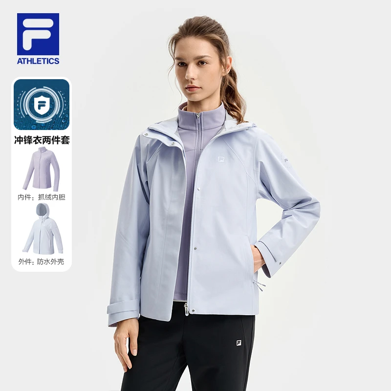 Fila/斐乐女子【加绒保暖＆防水透湿】运动冲锋衣两件套A11W541701F