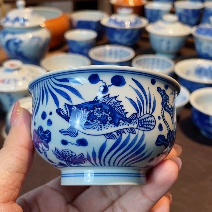 鱼藻内绘微瑕不退不换