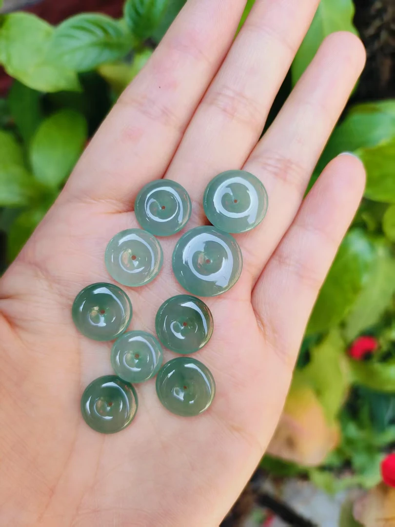 天然缅甸翡翠平安扣