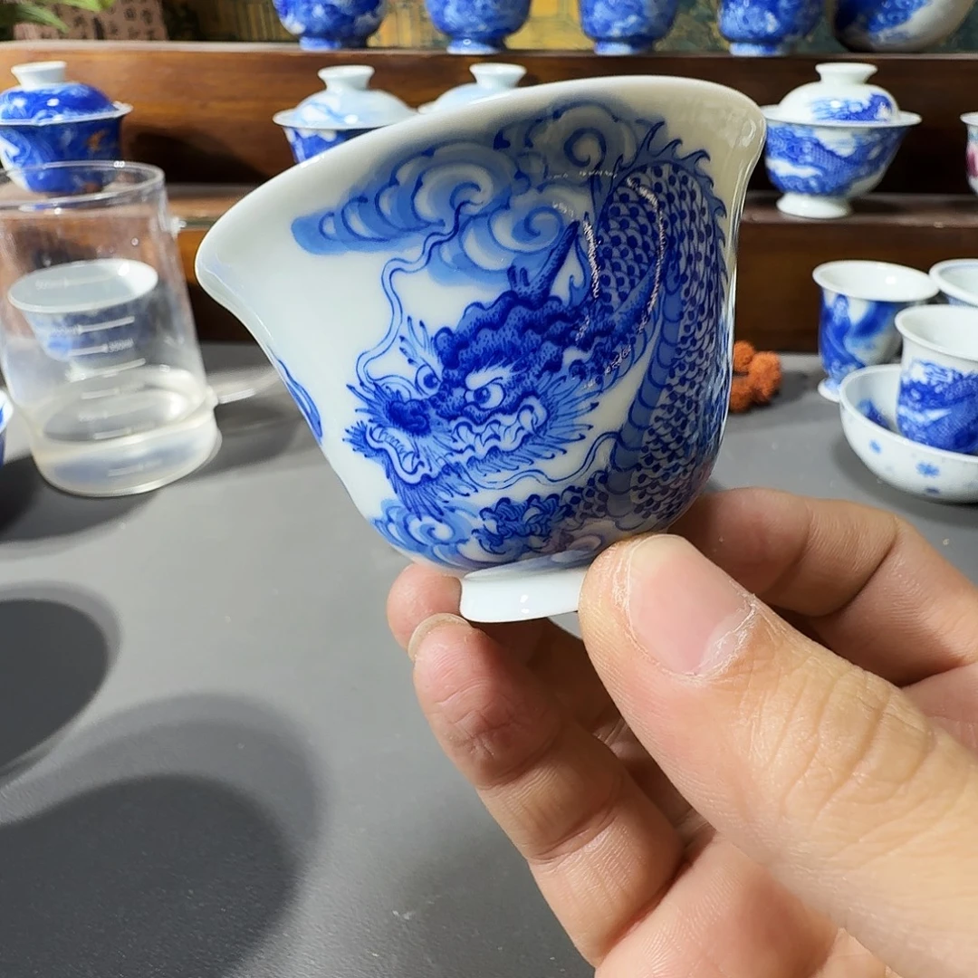 泥塑主人杯手工手绘微微微微瑕