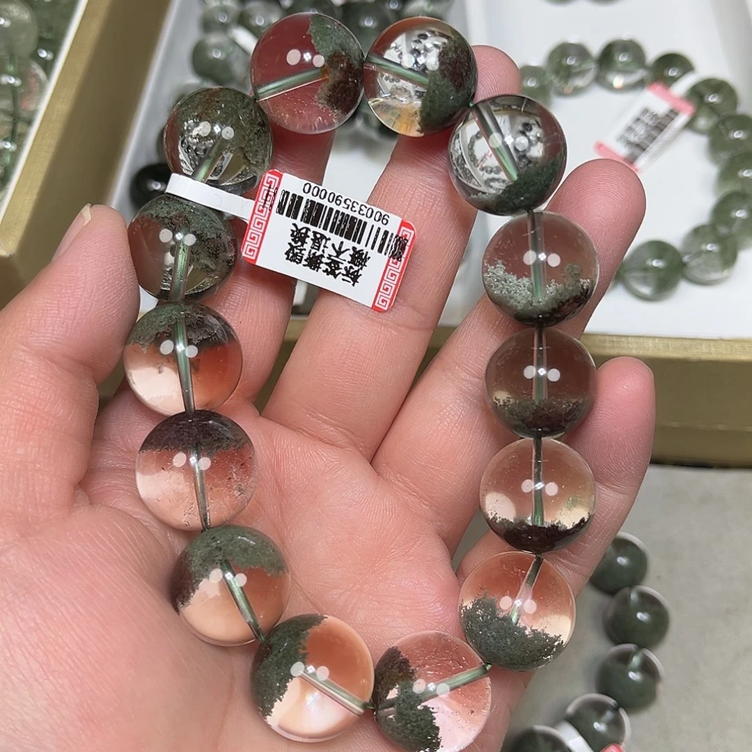 水晶手串未镶嵌绿幽灵手串