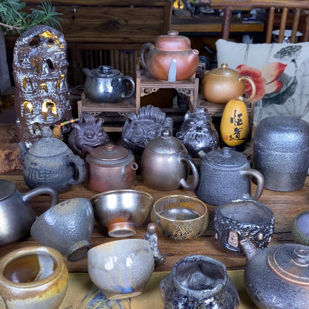 1***栋建水紫陶柴烧茶器，下播大漏