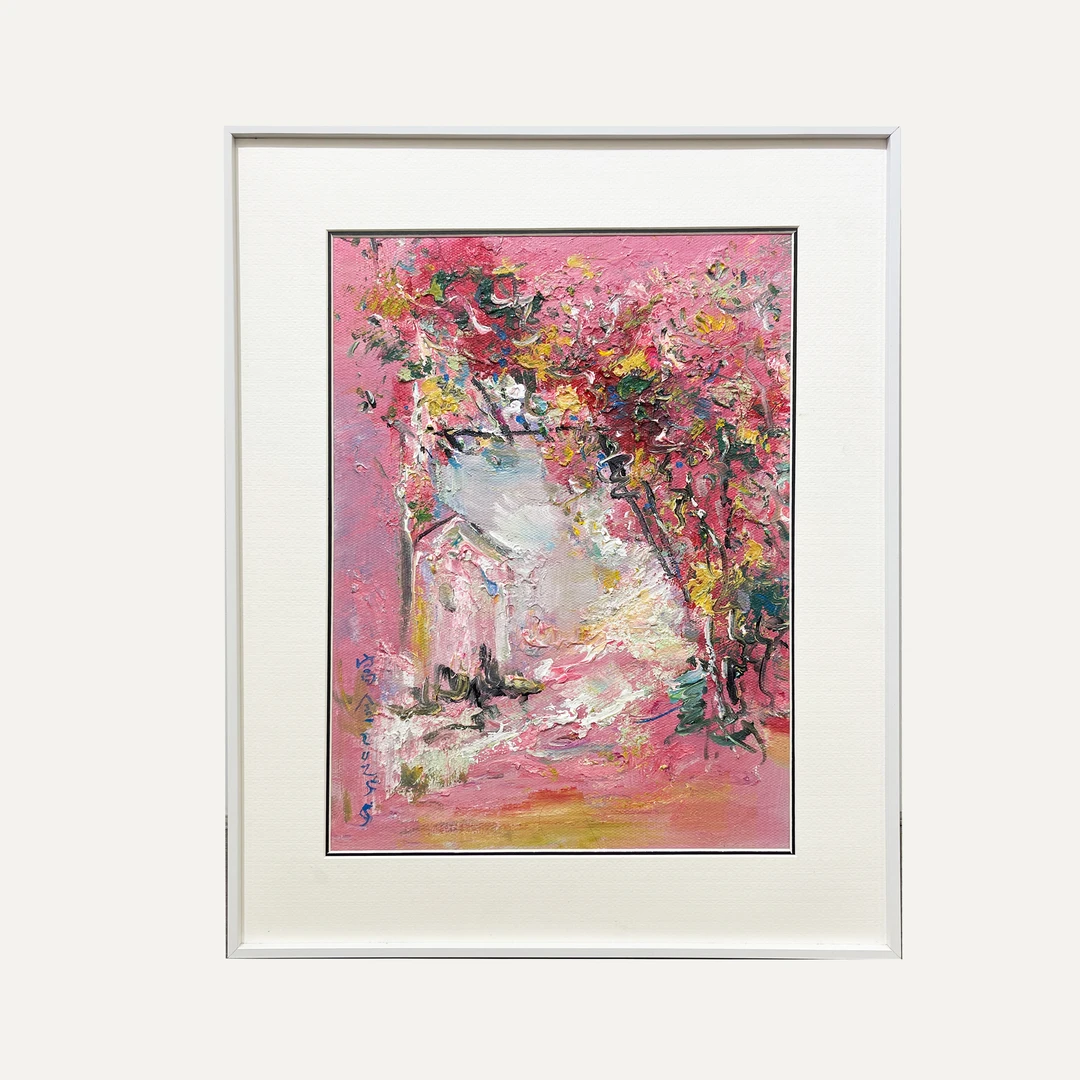 【凤凰木·红花楹】40*50 原创 油画 客厅餐厅卧室中古风法式奶油风