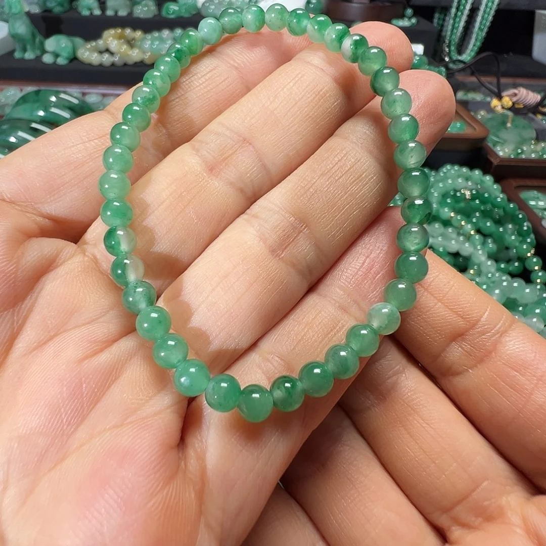 石英质玉（非洲翠）未镶嵌手链21号