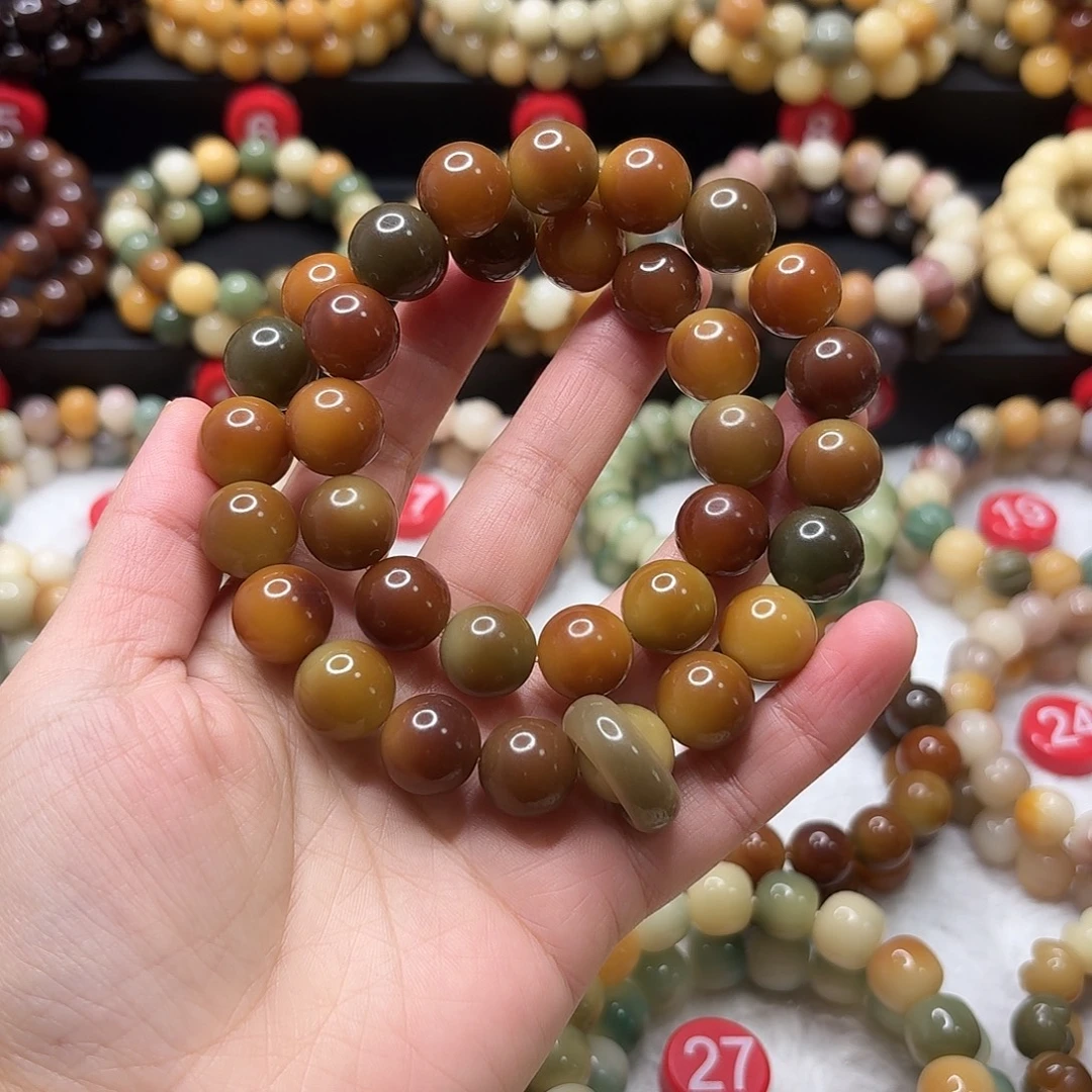 手串菩提根/象牙果敦煌浓郁正圆手持