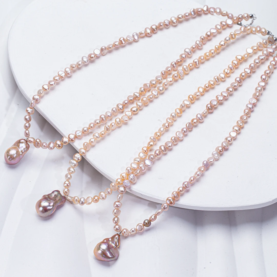 【双十一第①弹】淡水无核KESHI漫串珍珠配吊坠套链（多样性发货发一）