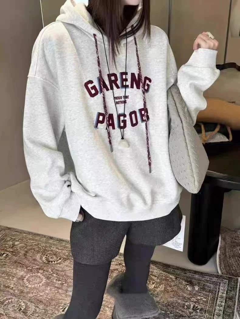 字母～连帽卫衣·衣长约62左右