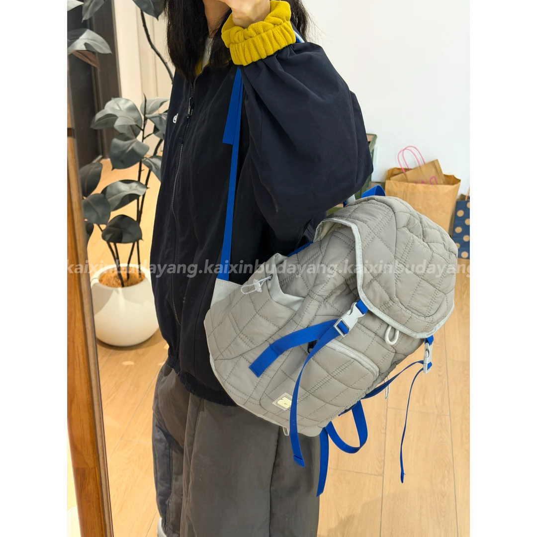 【开心不打烊】韩系撞色云朵双肩包轻便大容量抽绳扩容双肩背包
