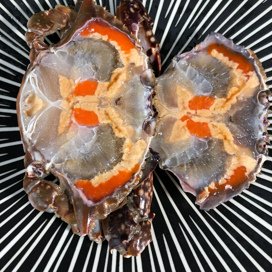 老洪膏舟山一级红膏蟹咸呛蟹生腌特产生食梭子蟹