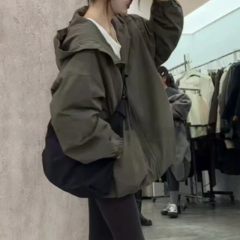 2025秋法式气质韩版连帽休闲外套休闲小众高级日常上衣潮流女