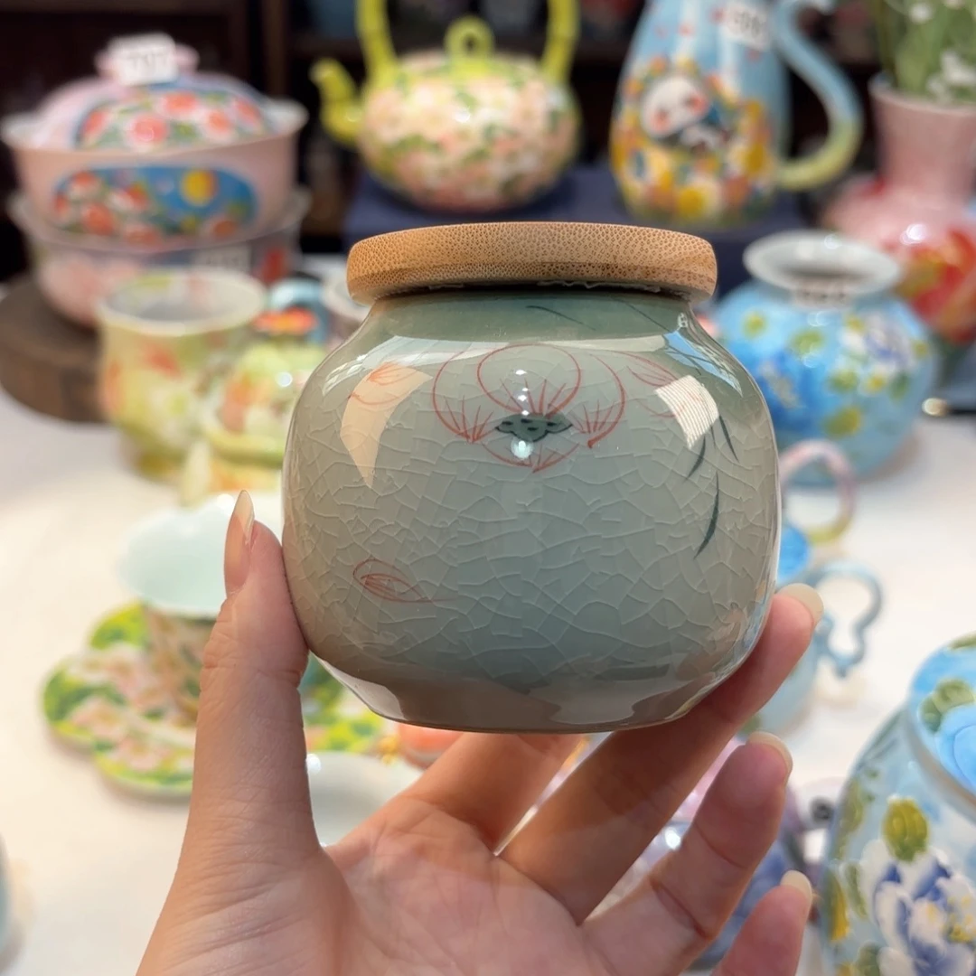 景德镇手绘高温釉下彩陶瓷茶具