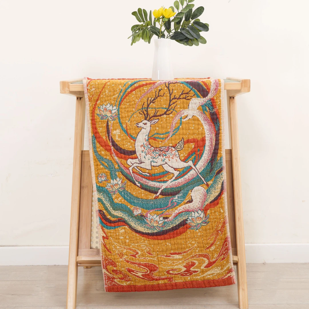 （1条装）九色鹿-罗布麻纱布毛巾35*75cm