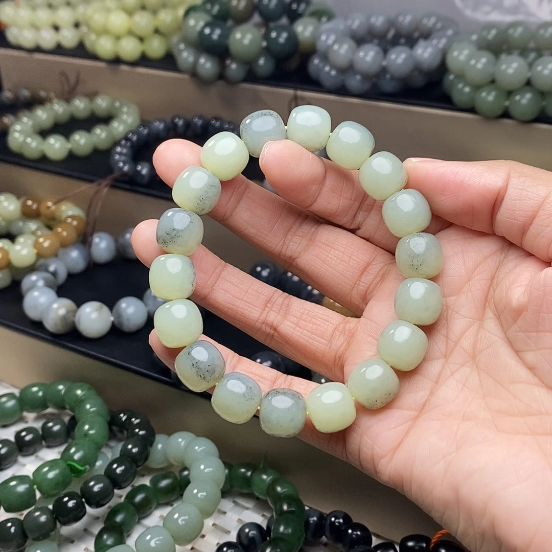 和田玉未镶嵌手链卡12