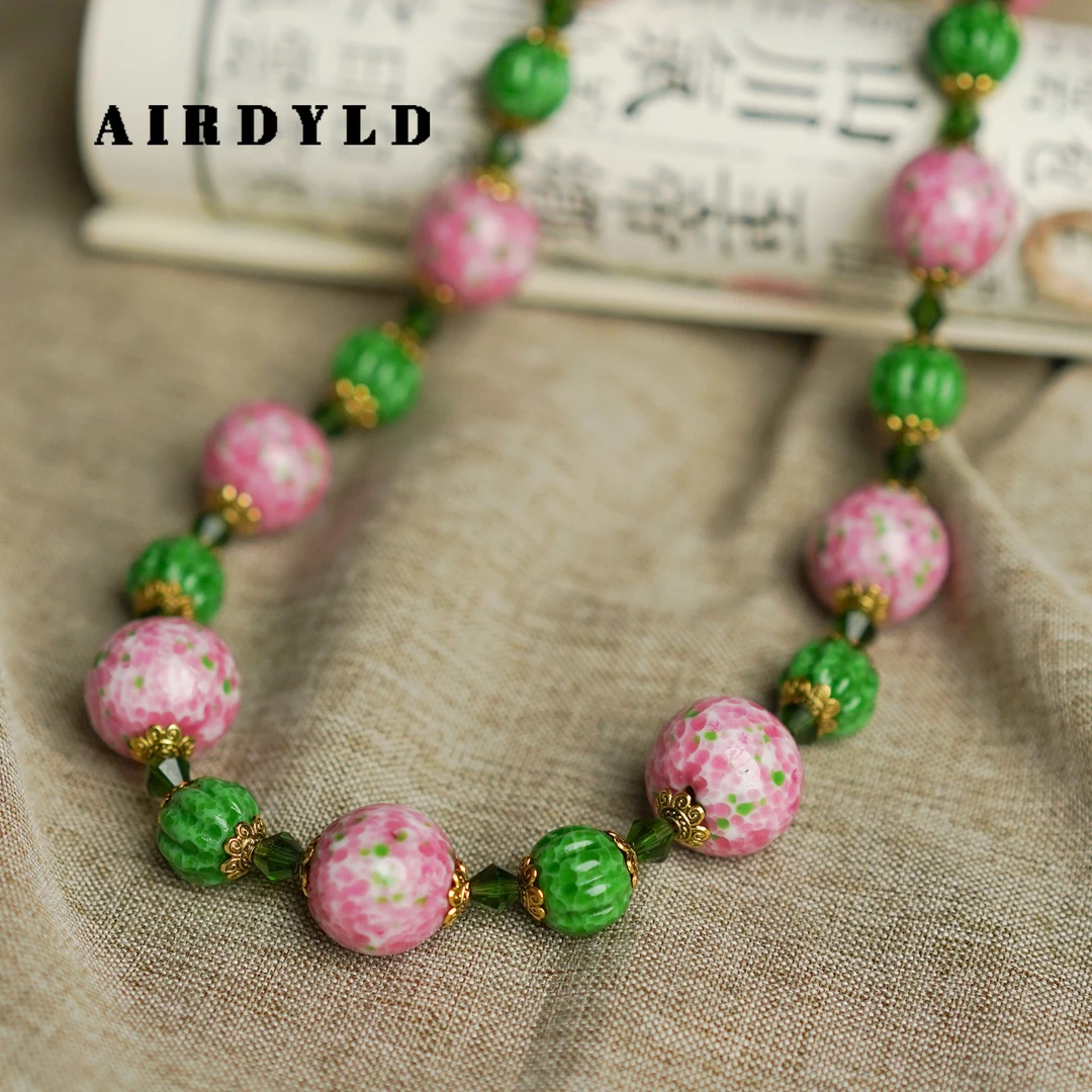 铜项链 【红粉佳人】东方美学粉色手工时尚轻奢百搭小众气质项链