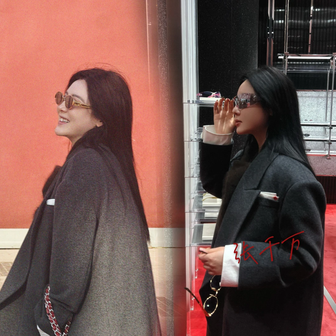 张千万xLedimWang 经典廓形 双袖撞色长款大衣 格雷系