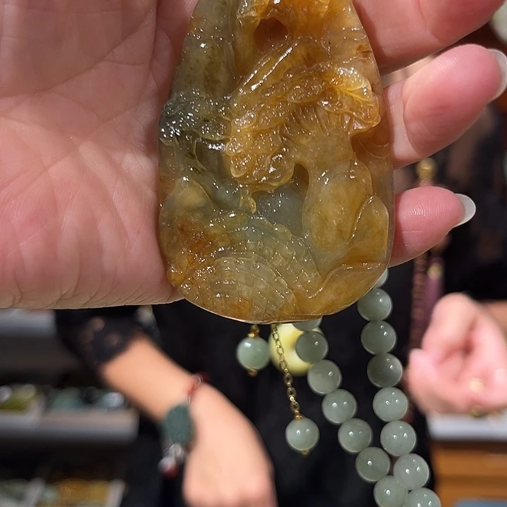 未镶嵌岫玉毛衣链