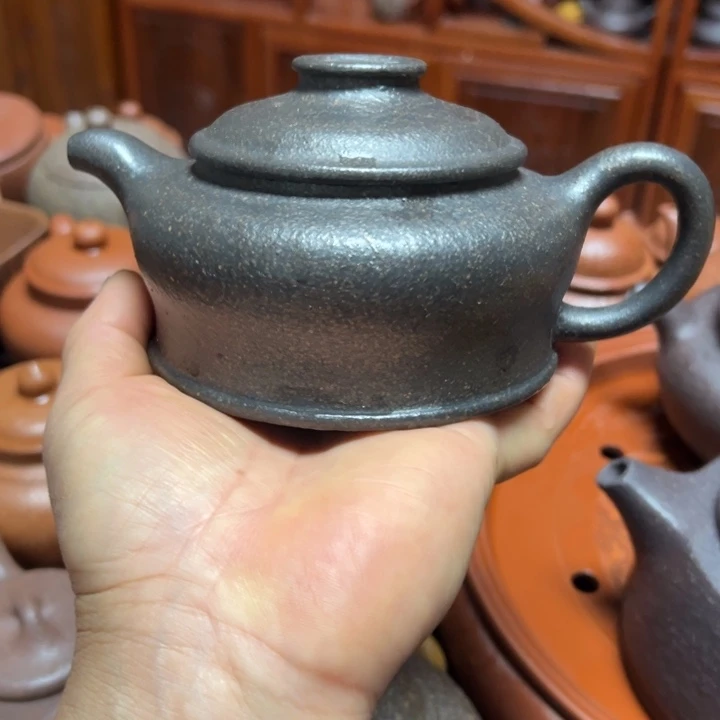 茶壶紫砂宜兴原矿鲨皮青