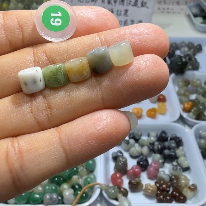 足银镶嵌和田玉珠宝半成品
