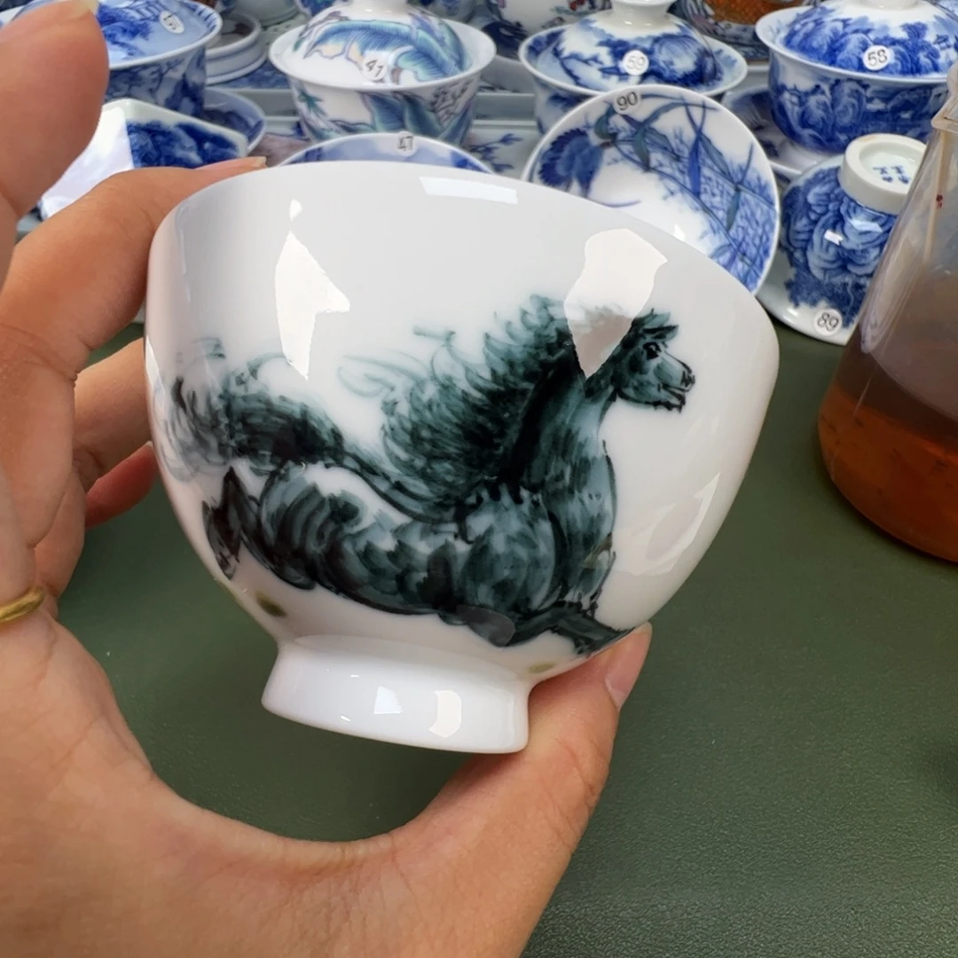 景德镇纯手工纯手绘茶具木木100